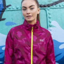 Mac In A Sac Edition - Unisex Waterproof Packable Camo Jacket Windbreaker -Lowan Sport 1220PK 1