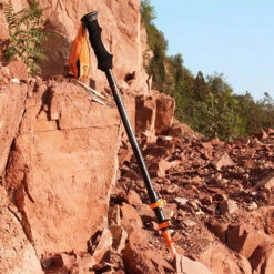 Ace Camp External Lock 3-Section Trekking Pole -Lowan Sport AceCamp Retractable 3Section Aluminum Alloy Mountain Climbing Hiking Walking Stick External Lock Trekking Pole 6061 ivk3