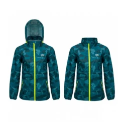 Mac In A Sac Edition - Unisex Waterproof Packable Camo Jacket Windbreaker -Lowan Sport Teal Camo 2