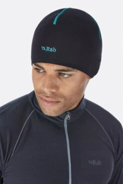 Rab Powerstretch Beanie - Black/Red Logo -Lowan Sport qaa 11 pic bst