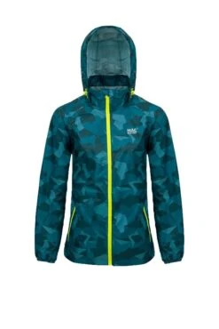 Mac In A Sac Edition - Unisex Waterproof Packable Camo Jacket Windbreaker -Lowan Sport teal1